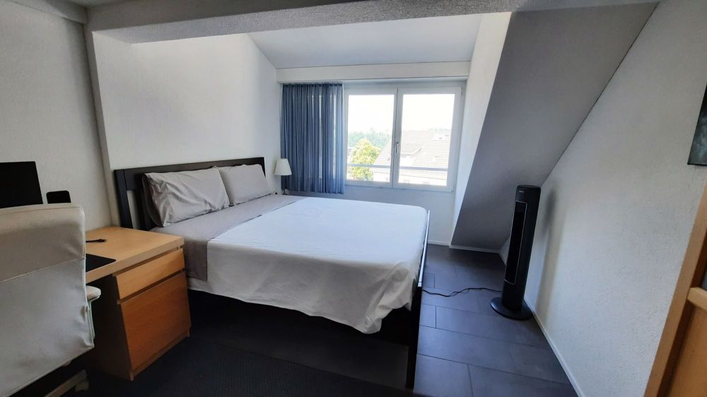 Bright 3.5-room top-floor apartment with covered balcony, vaulted ceilings & panoramic view Langnau am Albis - Bedroom 2