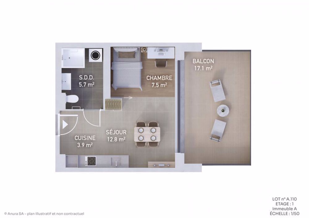 Pour senior, avec encadrement social ! Appartement neuf de 1.5 pièces au 1er étage - Bild 11