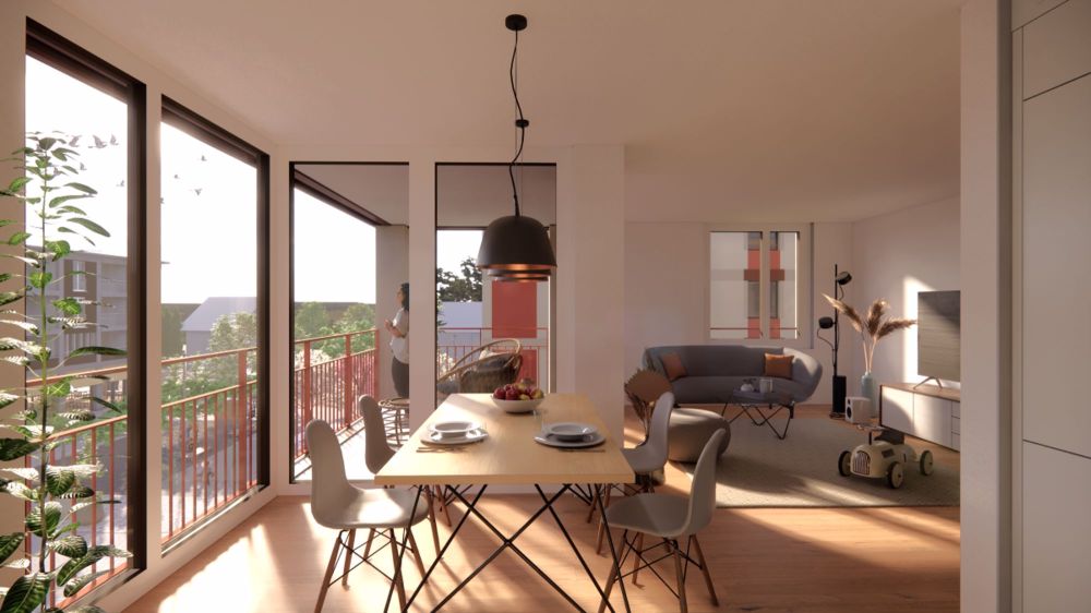 Moderne 3.5-Zimmer-Wohnung mit Balkon und Garage in Obfelden - Bild 4
