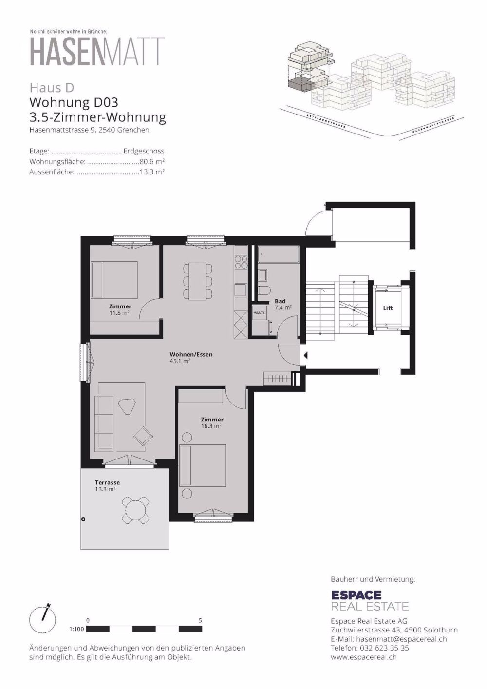Erstvermietung – 3.5-Zimmerwohnung – Neubauprojekt HASENMATT - Bild 6