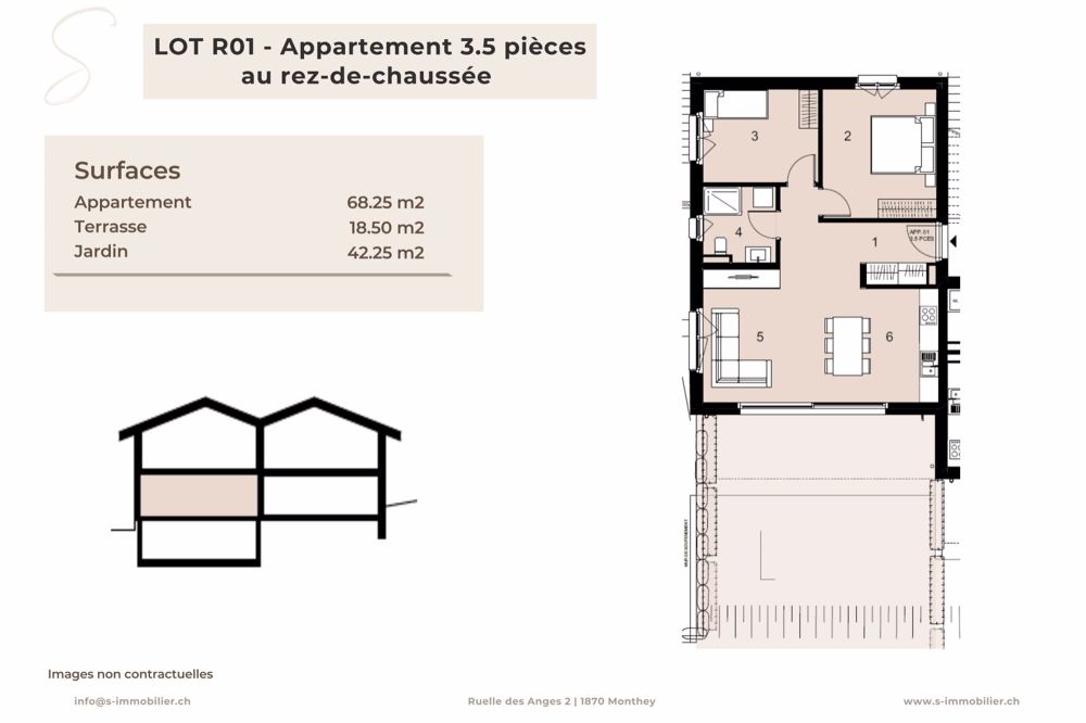 Nouvelle construction - Appartement de 3.5 pièces avec terrasse et jardin - Bild 2
