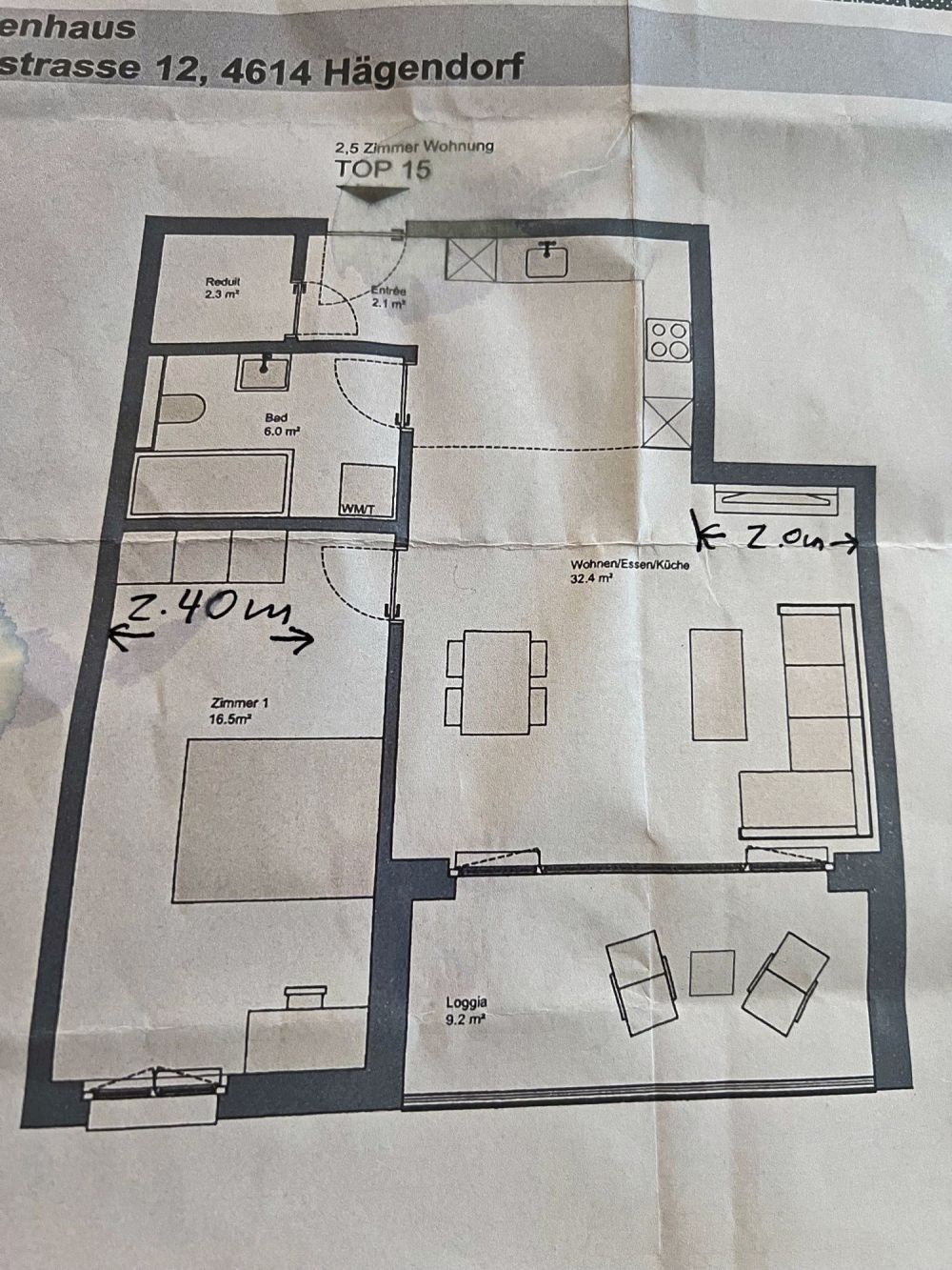 2 1/2 Zimmer Wohnung per 01.08., 4614 Hägendorf - Bild 2