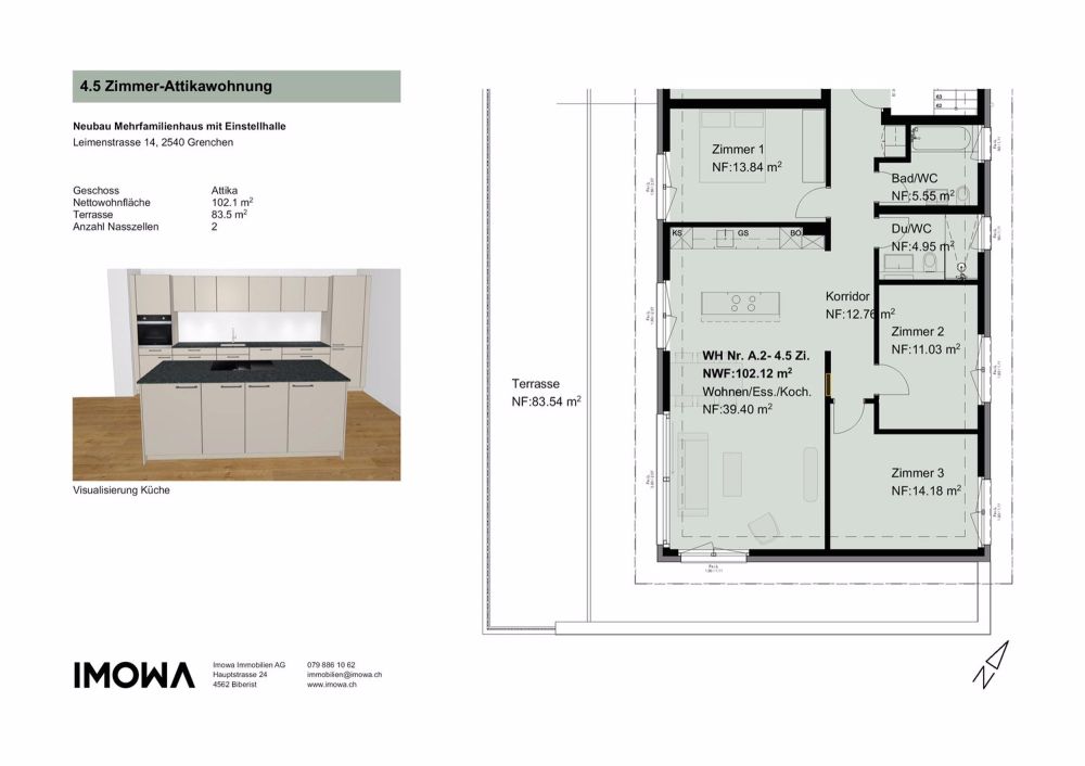 Neubau-Erstbezug Attika-Wohnung – stilvolles Wohnen an zentraler Lage in Grenchen - Bild 5