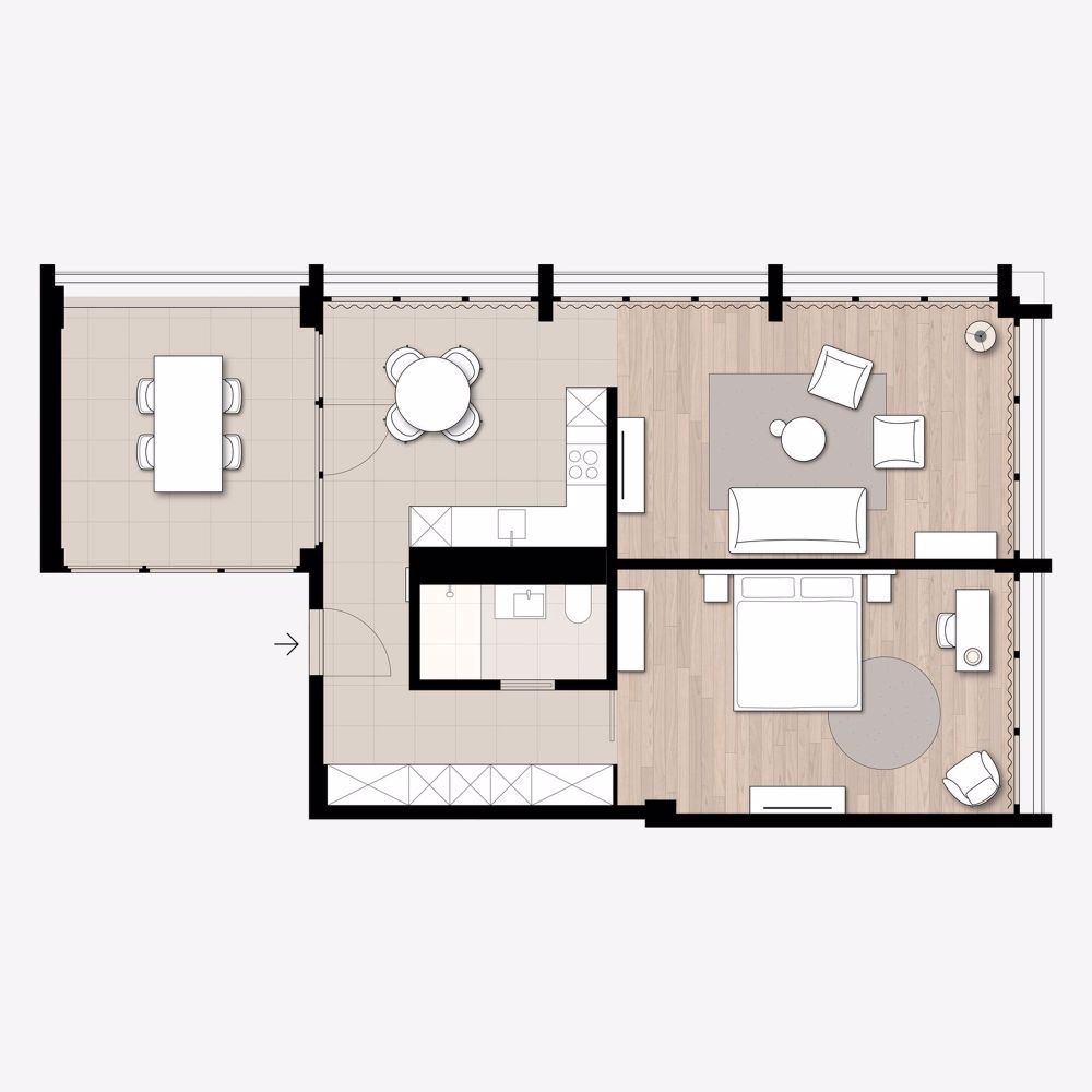 2-Zimmer Apartment Suite möbiliert in Cham (Zug), Papieri-Areal - Bild 5