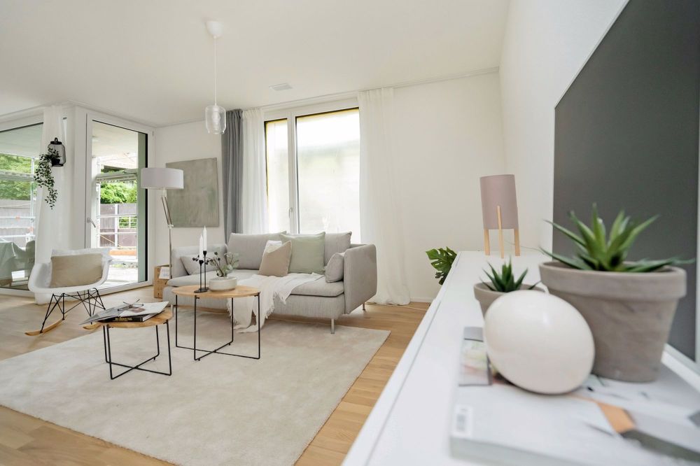 Moderne 3.5-Zimmer-Wohnung in Boll Baujahr 2024 - Wohnzimmer
