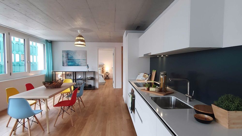 Moderne Wohnung in der neuen Überbauung Tribsche - Küche