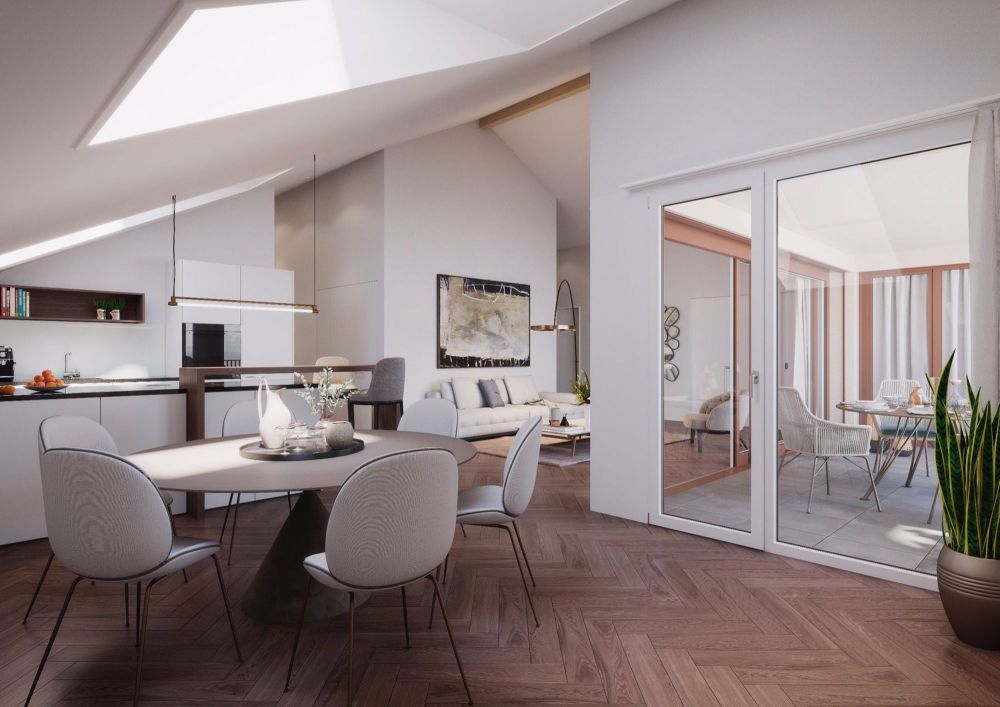 Maisonette-Dach-Wohnung mit Galerie im Erstbezug - Wohnzimmer DG