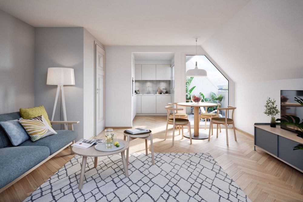 Wohnen in St. Gallen – urban, lebendig, perfekt angebunden! - Wohnzimmer