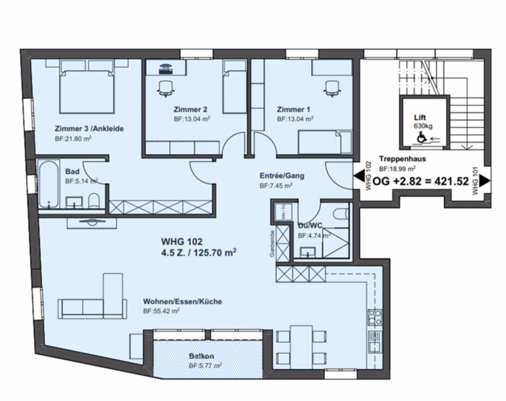 102 4.5 Zimmer Wohnung 1. OG - Bild 8