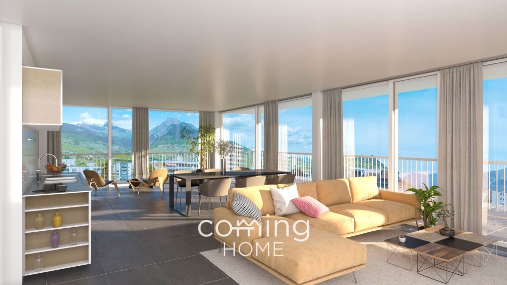Willkommen Zuhause: 4.5 Attikawohnung in Conthey - Bild 3