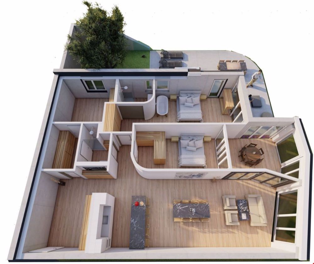 Luxuriose Terrassewohnung mit Panoramablick und Fitnessraum! - Bild 3