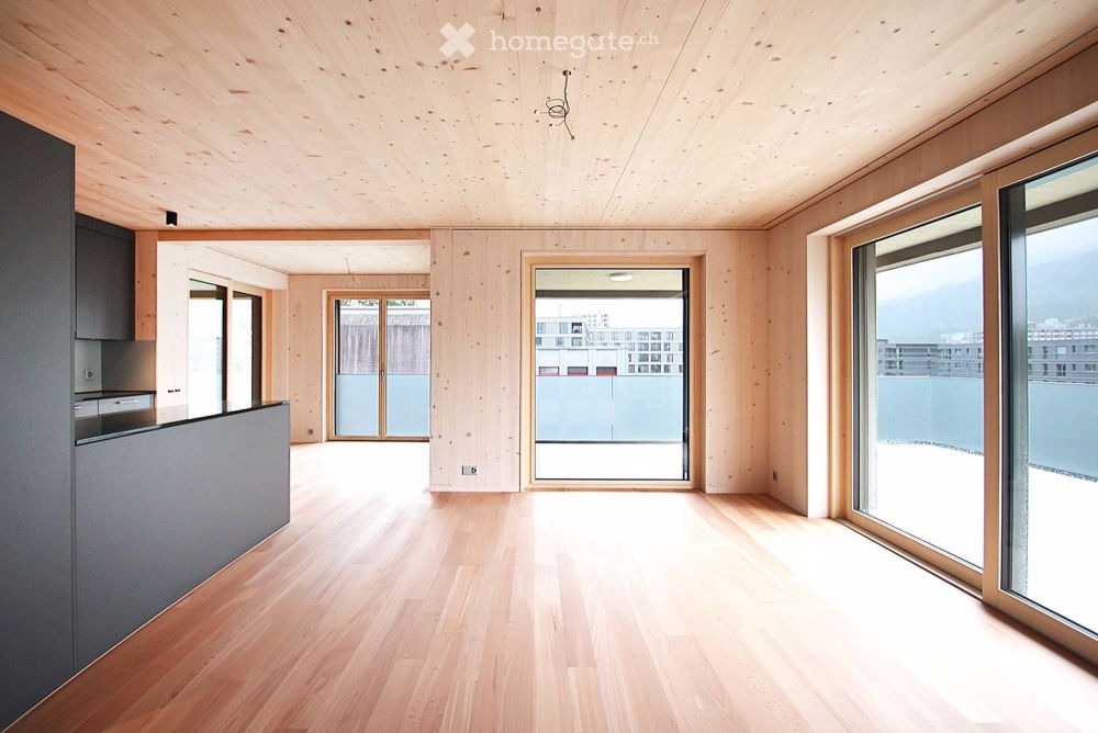 Attikawohnung im Holzbau-Mehrfamilienhaus - Bild 1