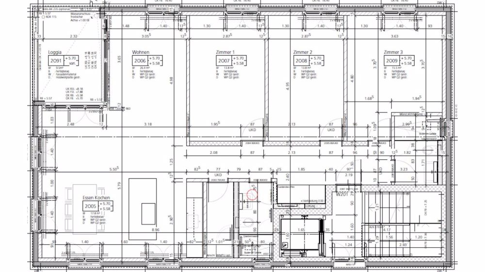 4 1/2 Zimmer Loggia-Wohnung - Grundriss