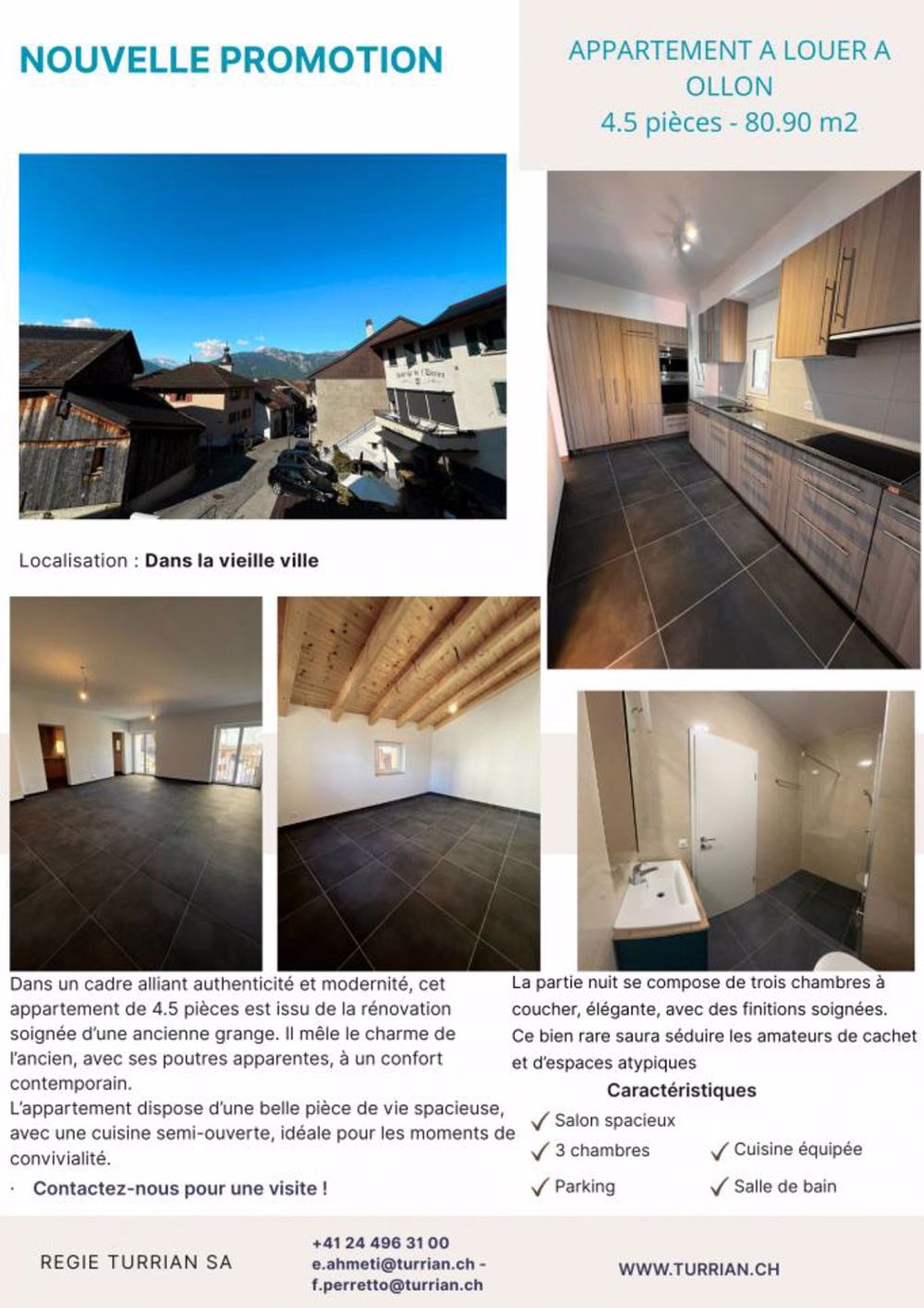 NOUVELLE PROMOTION A OLLON - APPARTEMENTS 3.5 - 4.5 PIECES - Bild 3