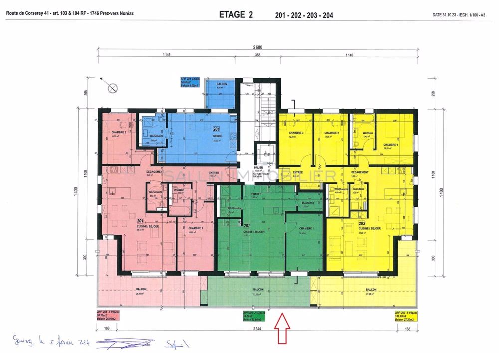 Lumineux appartement de 2½ pièces au 2ème étage avec pl. de parc int. - Bild 9