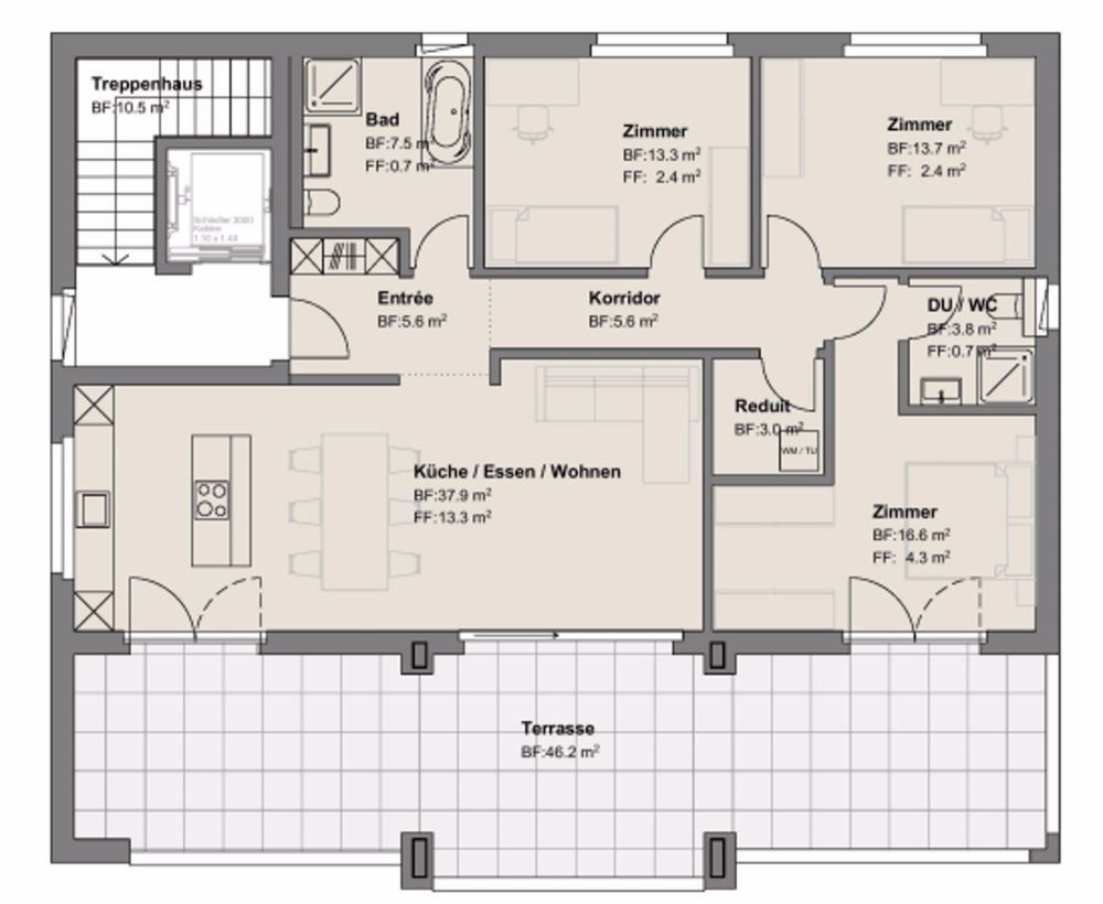 Einmalige 1½-Zimmer-Attika-Wohnung im Herzen von Schattdorf - Bild 13