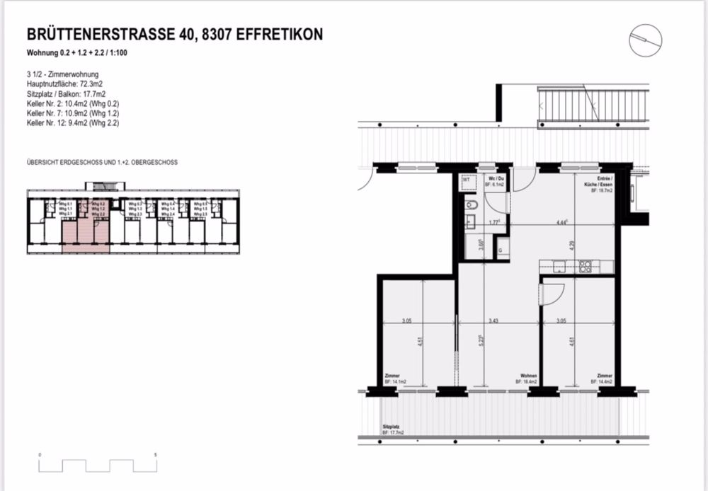3.5- Zimmer- Wohnung im Effretikon - Bild 2