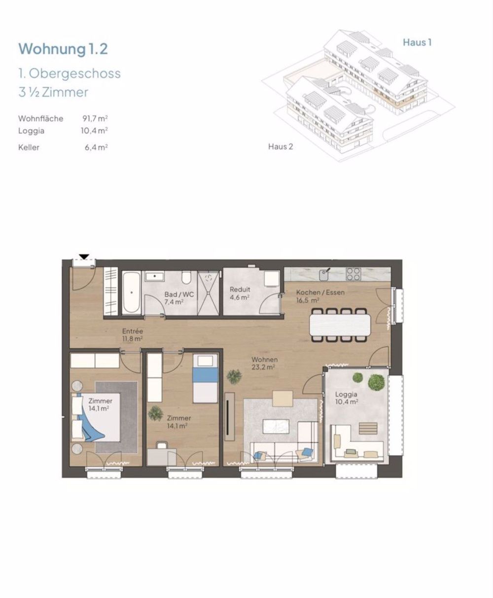 Nachmieter für moderne 3,5-Zimmer-Neubau-Wohnung gesucht - Bild 2