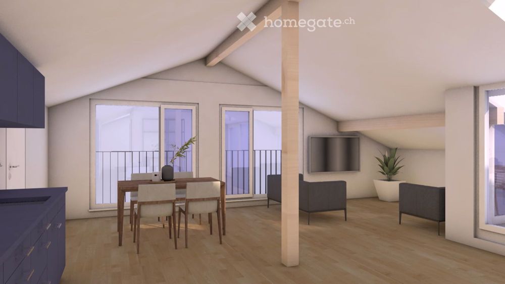 Neue 3,5-Zimmer-Dachwohnung mit Balkon in Winterthur - Bild 2