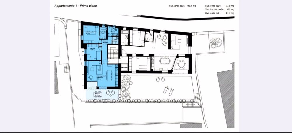 Helles 3.5-Zimmer-Apartment mit Terrasse in Besazio - Bild 3