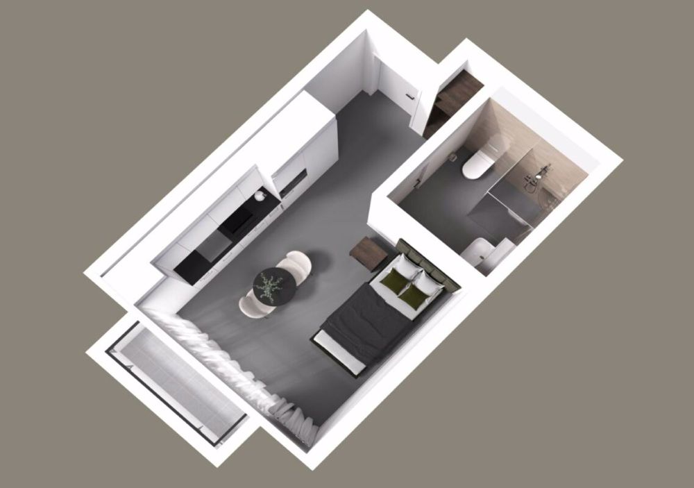 Vollmöbliertes BASIC Apartment - 25 m2 - Bild 2