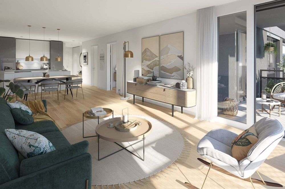 Modernes Wohnen in Dübendorf! - Wohnzimmer
