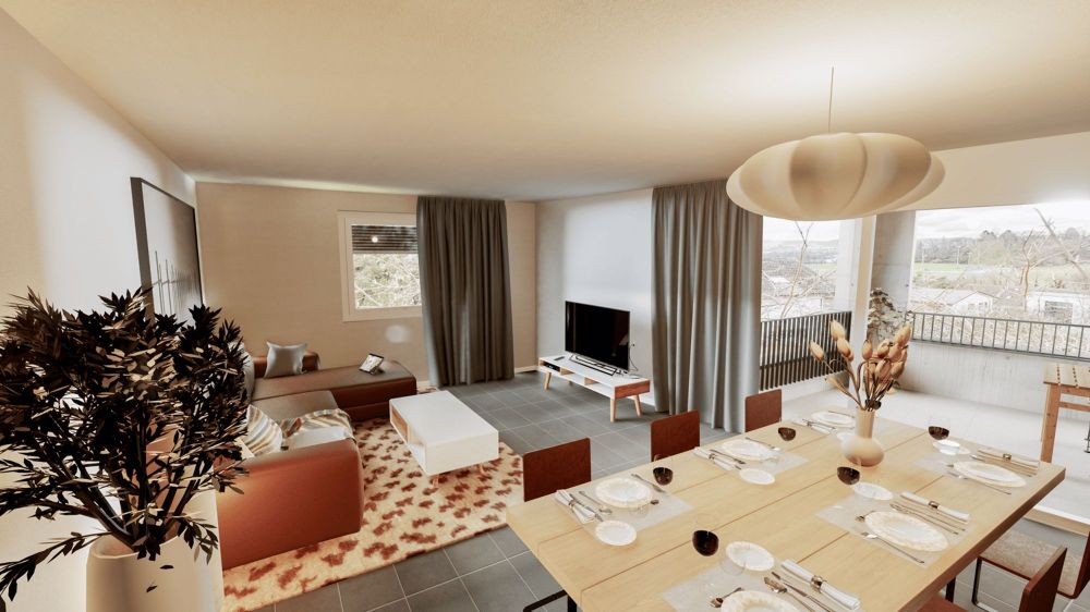 3.5-Zimmer-Wohnungen mit Weitsicht – Wohnen am Sonnenhang von Küttigen - Bild 1