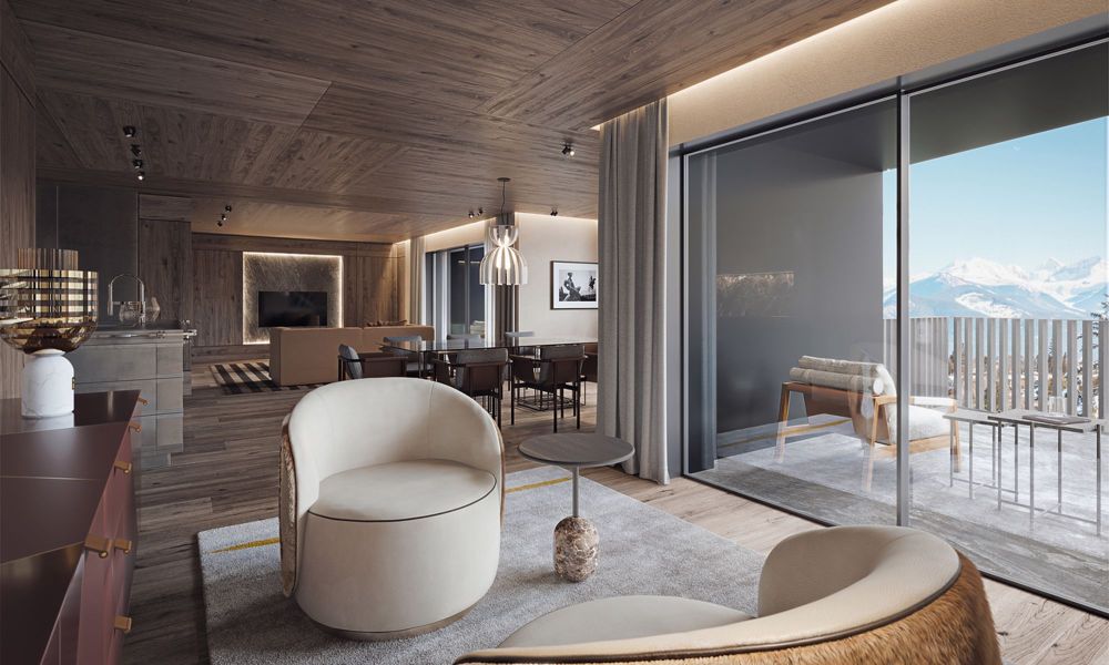 FENDI Crans-Montana - Appartement d'exception 197m² avec vue alpine - Bild 6