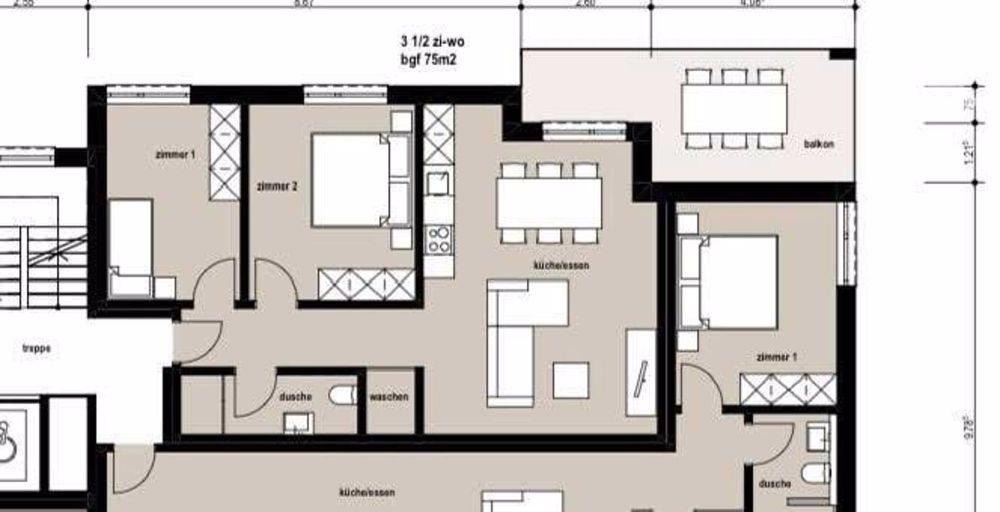 Neubau 3 1/2 Zimmer Wohnung - Bild 2