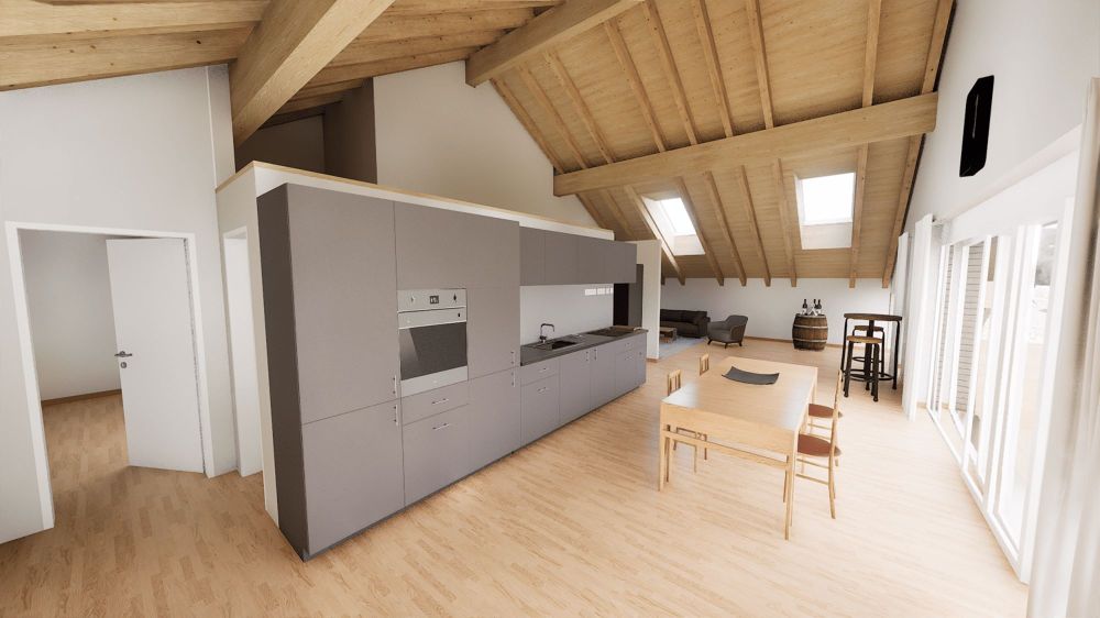 Traumhafte 4.5-Zimmer-Dachwohnung in Mühlethurnen - Bild 1