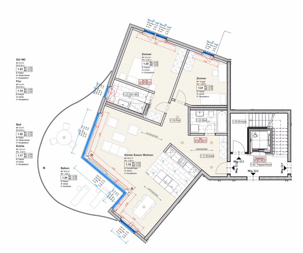 Moderne 3.5-Zimmer-Wohnung (Erstbezug) in ruhiger Lage in Thunstetten WHG C2.3 - Bild 2