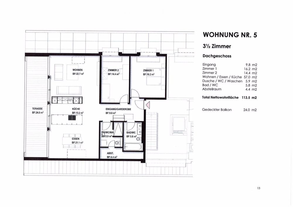 Vier moderne Neubauwohnungen (3.5 und 5.5 Zimmer Wohnungen) - Bild 5
