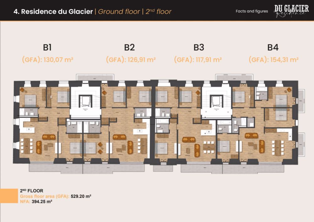 Residence du Glacier an zentraler ruhiger Lage. B1 - Bild 2
