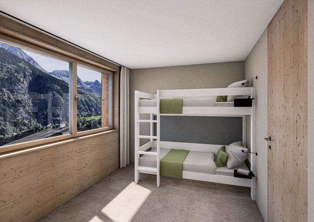 Natürlich Nachhaltig - Neue Ferienapartments an der Skipiste - Visualisierun Schlafzimmer