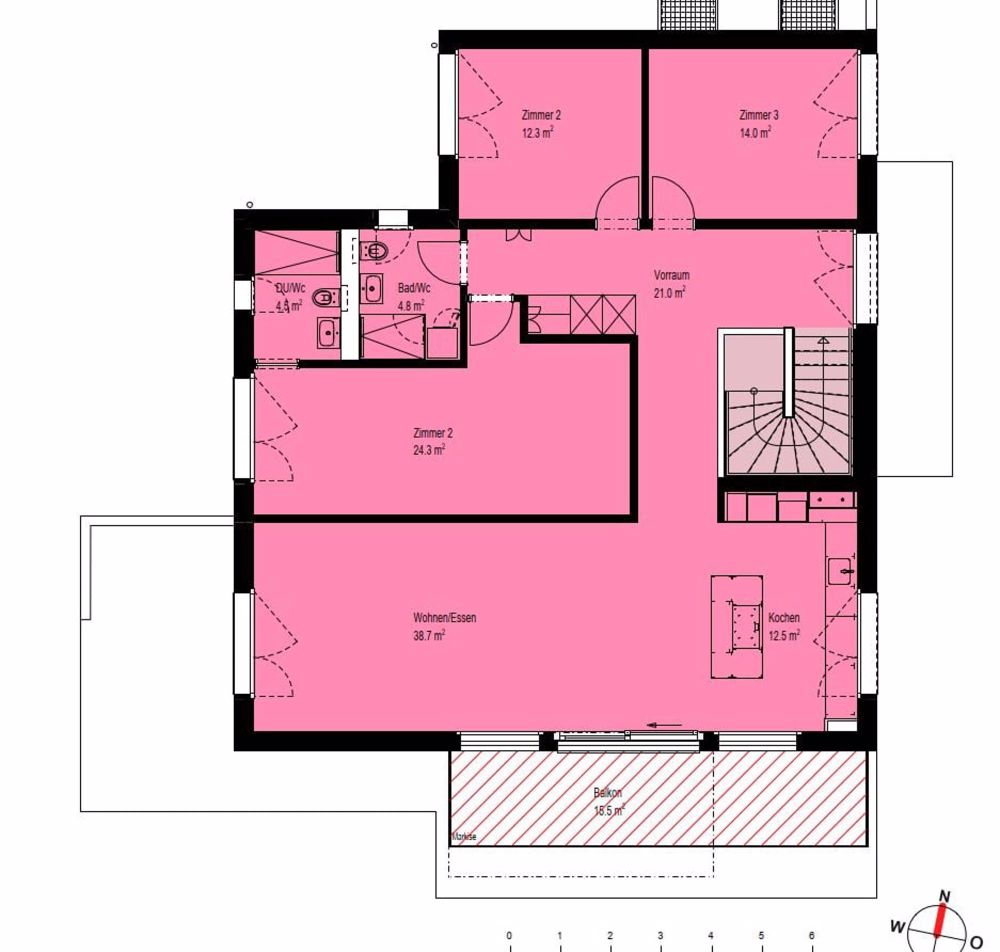 Grosszügige Wohnung im Grünen - Wohnung im 1. OG