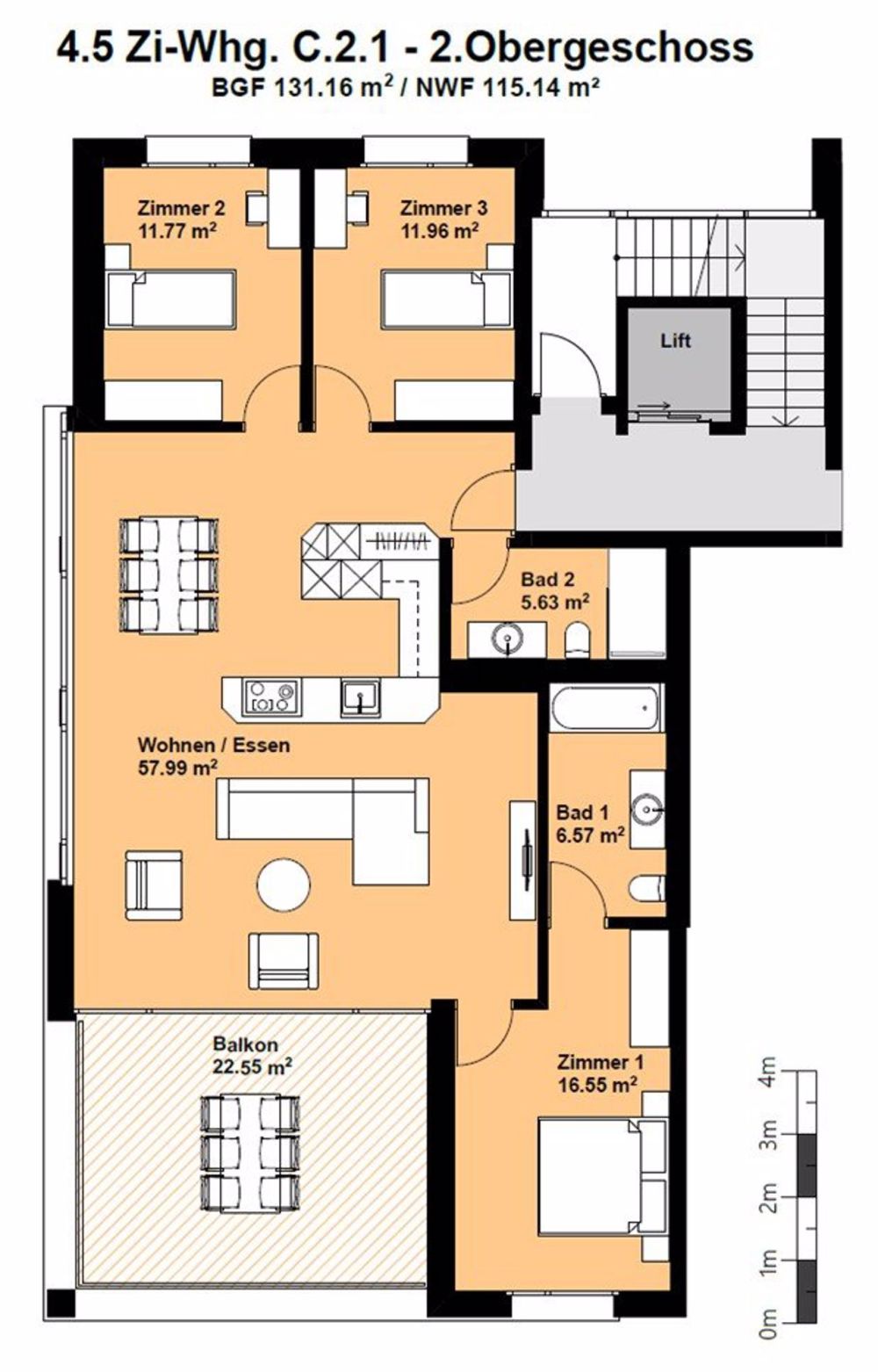4.5 Zimmerwohnung in Cazis, mit Ladestation für E-Auto - Bild 3