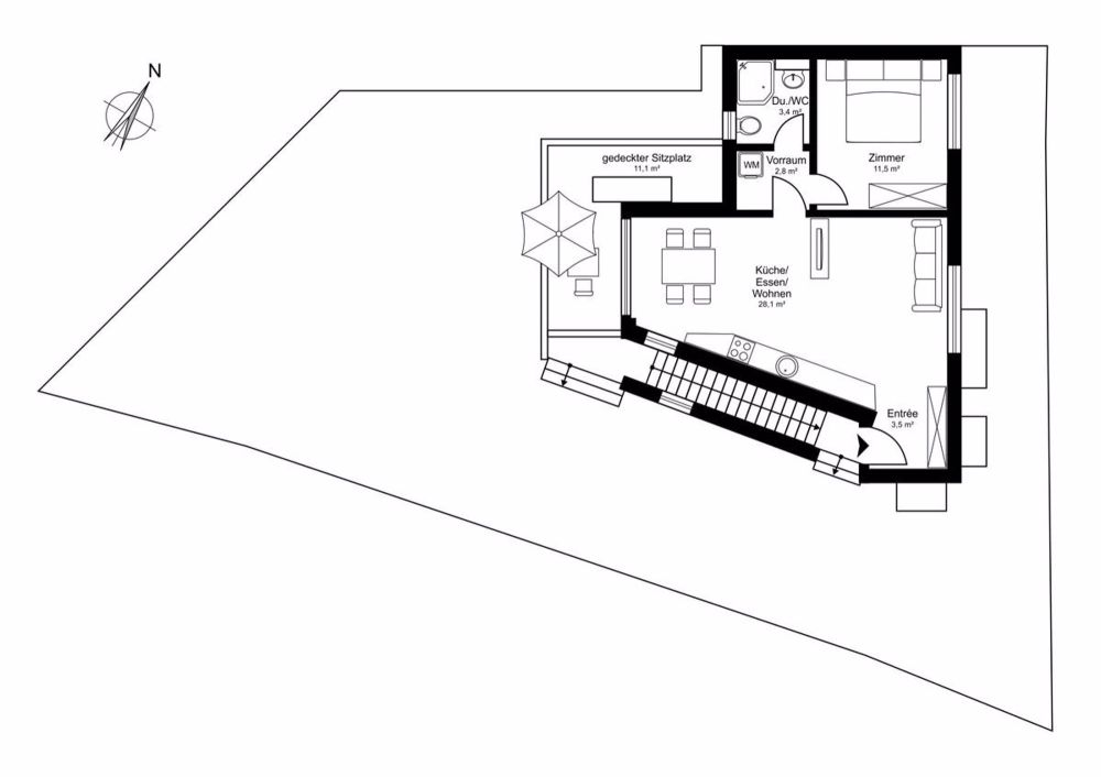 Attraktive 2 1/2 Zimmer-Neubauwohnung an zentraler Lage - Bild 9