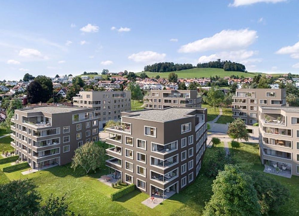 moderne Wohnung mit grosszügigem Sitzplatz - Aussenansicht