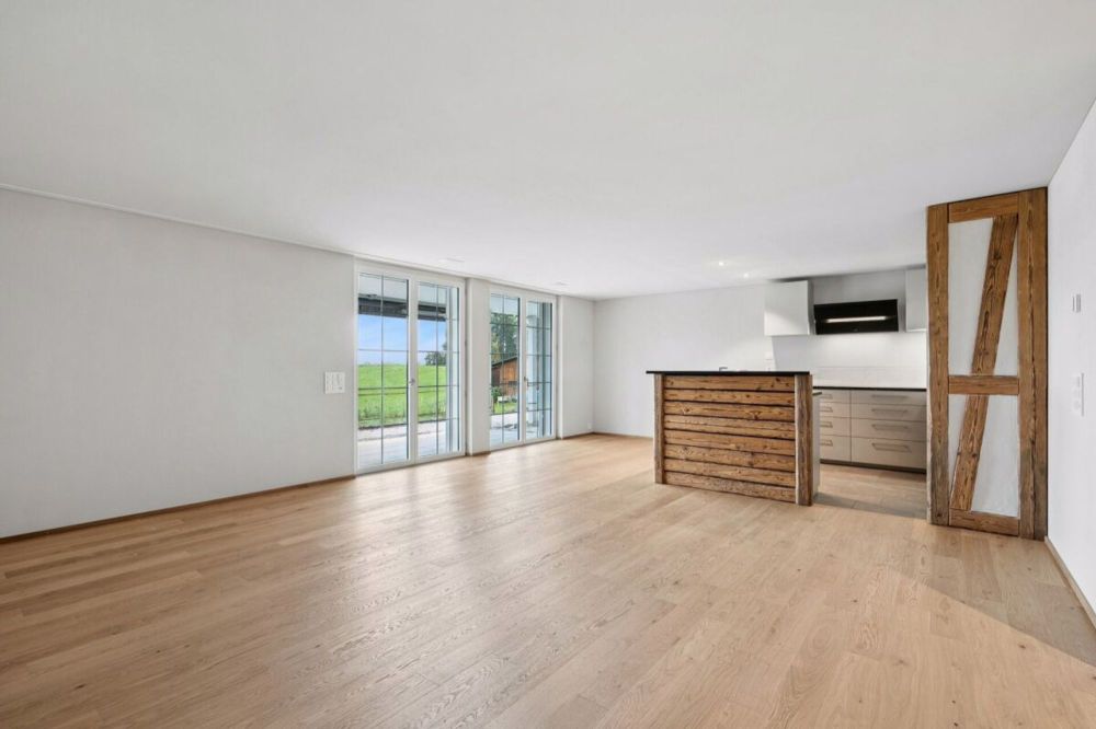 NEUBAU: 2.5 Zimmer-Wohnung im Erdgeschoss - Wohn- und Essbereich