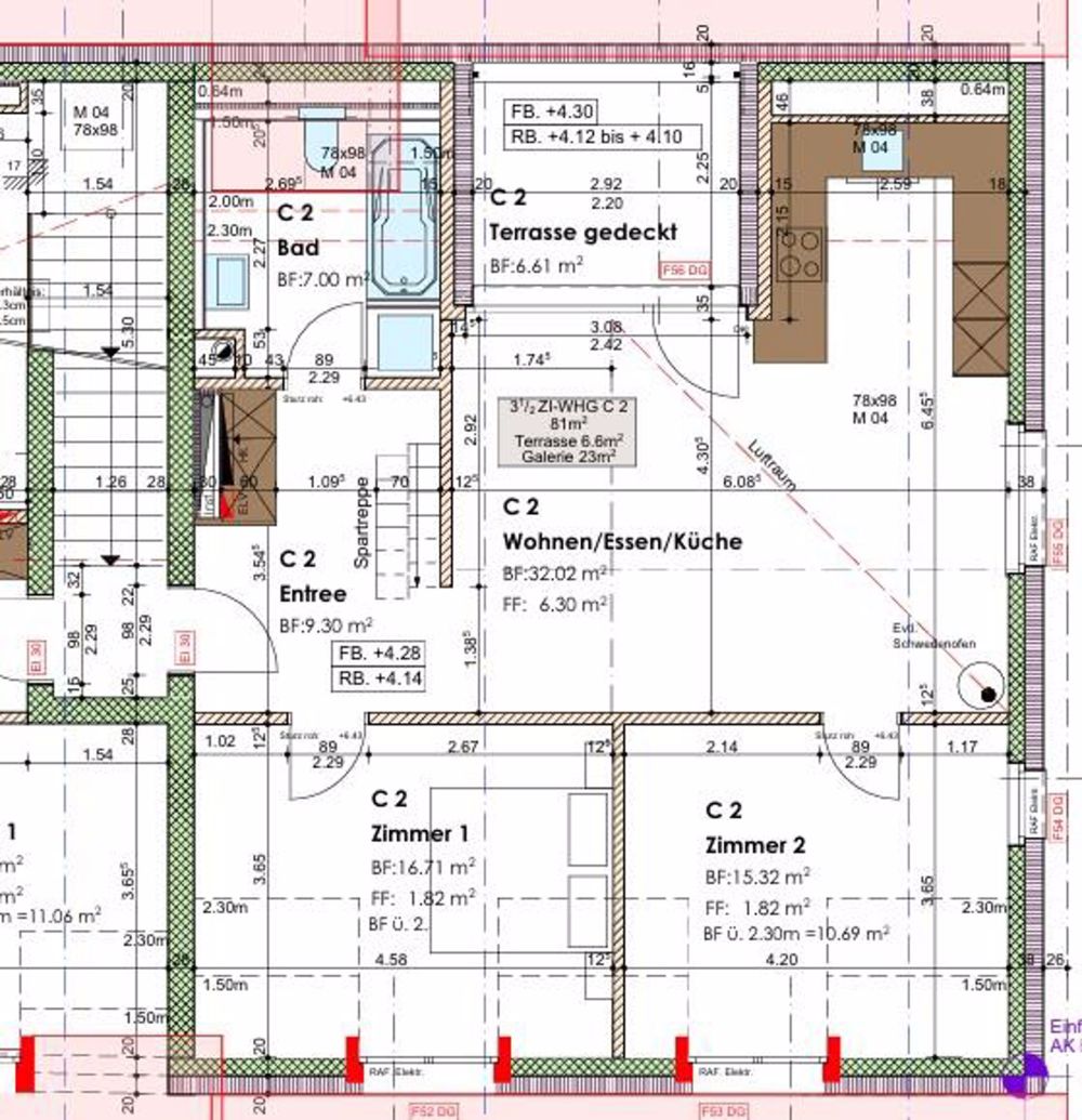 Traumhaftes Zuhause - 3.5-Zimmer-Maisonette-Wohnung - Grundriss 2. OG 542_20201_D16