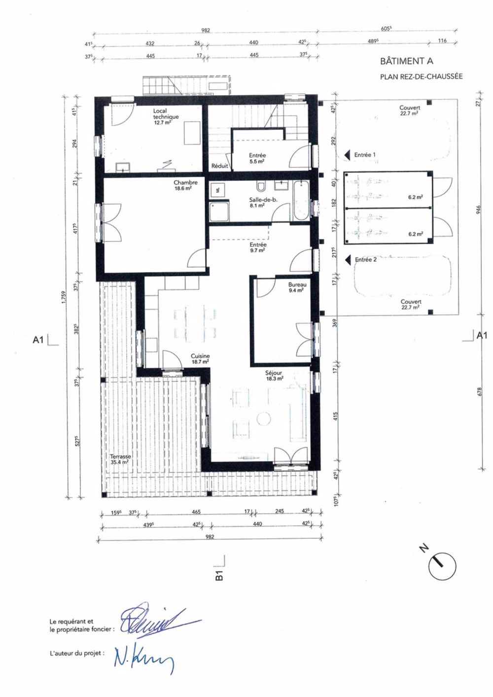 Appartement im Erdgeschoss mit superber Aussicht auf das Tal - Plan