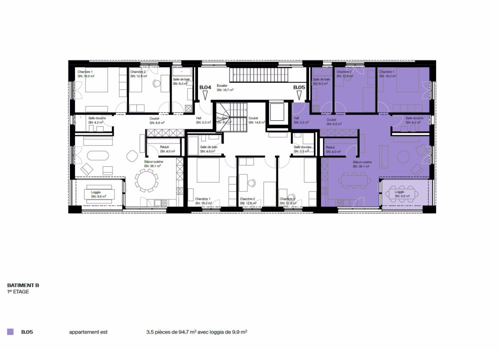 Appartement neuf de 3.5 pièces, avec cachet, au 1er étage dans nouvelle construction à Rossemaison - Bild 3