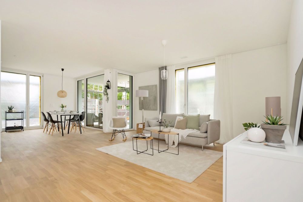 Moderne 3.5-Zimmer-Wohnung in Boll Baujahr 2024 - Wohnzimmer