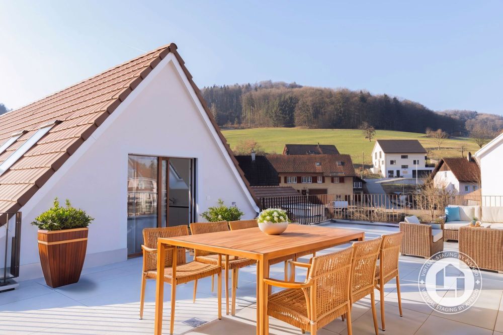 Stilvolle Dachmaisonette mit grosser Terrasse und Bergblick - Bild 4