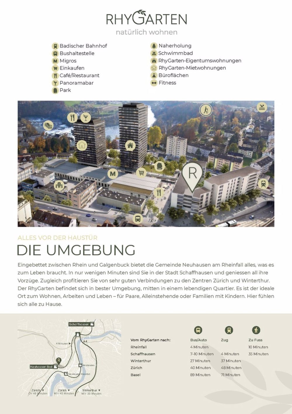 Lebensqualität am Rhein - Lageplan