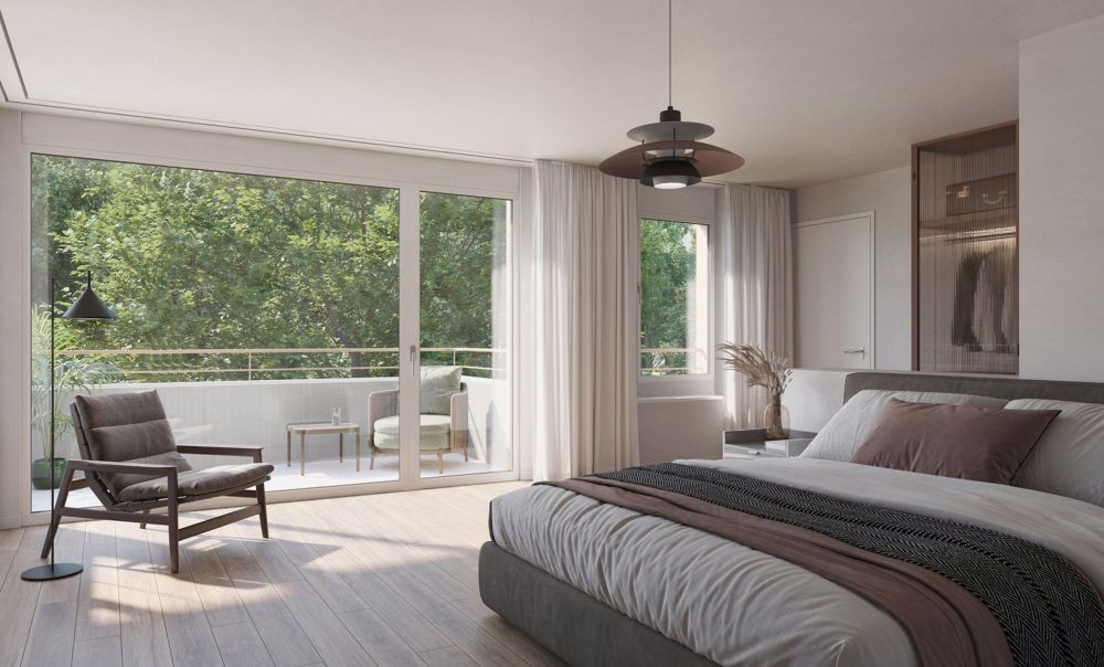 Zollikerberg "Green Silence" - Exklusive Wohnoase an attraktiver Lage - Innenvisualisierung Schlafzimmer