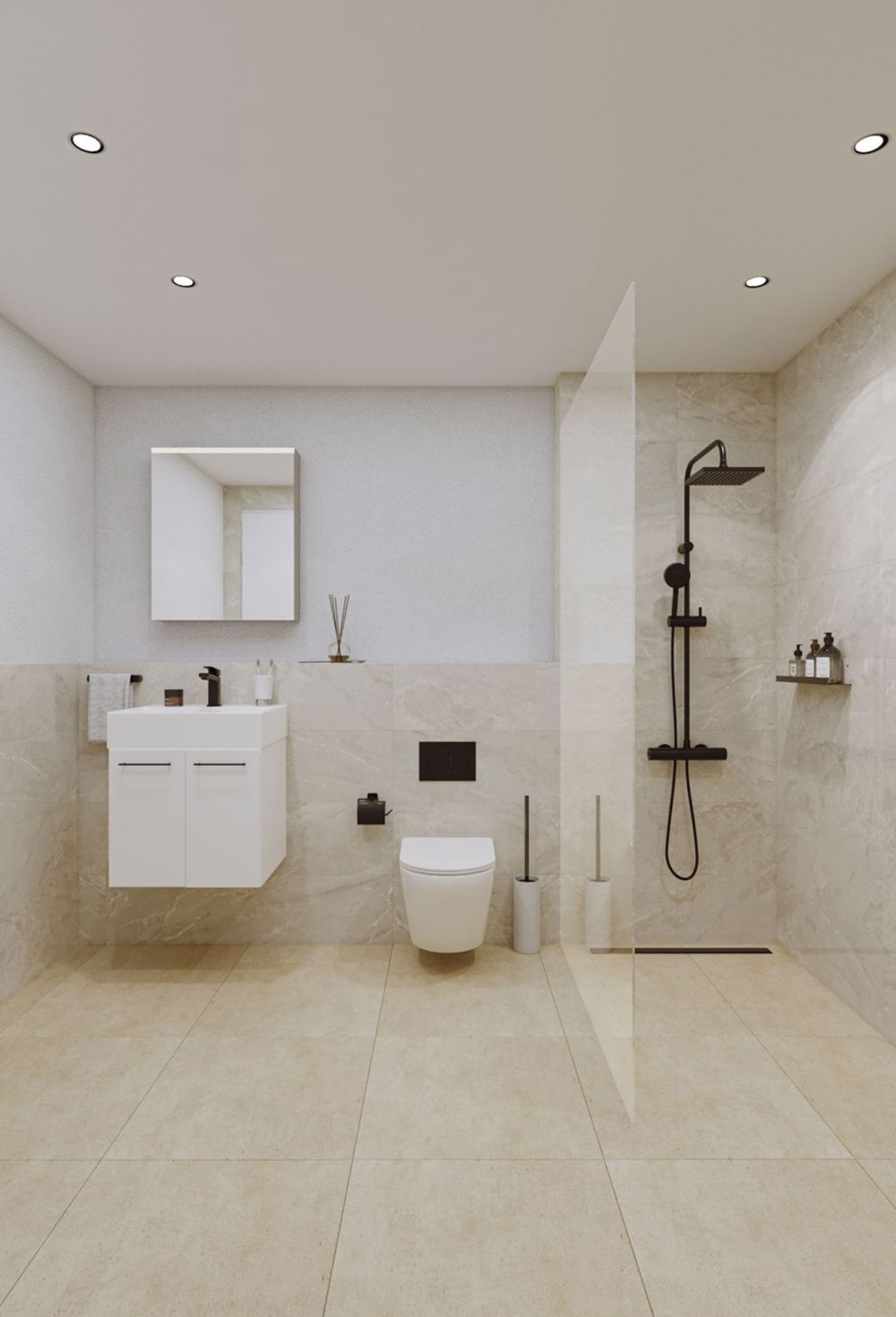 3.5 Z.-Wohnung im EG, 89m2 Netto Wohnfläche, 35m2 gedeckter Balkon - DU-WC