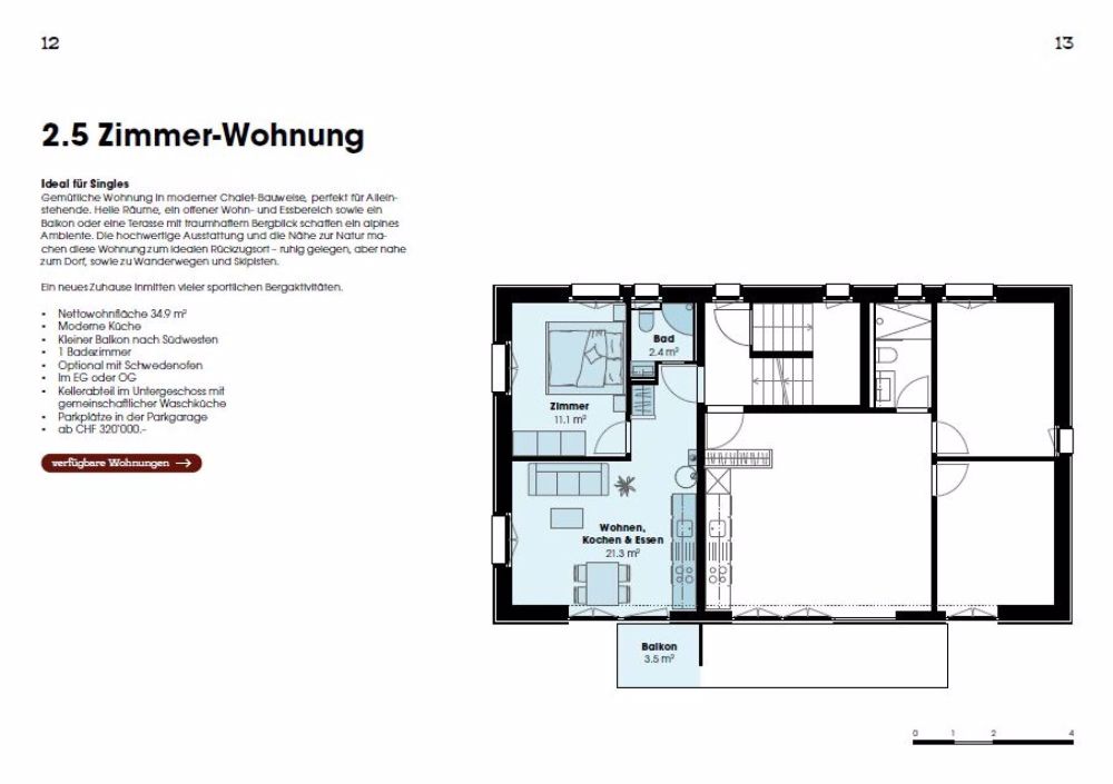 Eggetli-Adelboden - 2½ Zimmer Wohnungen - Bild 4