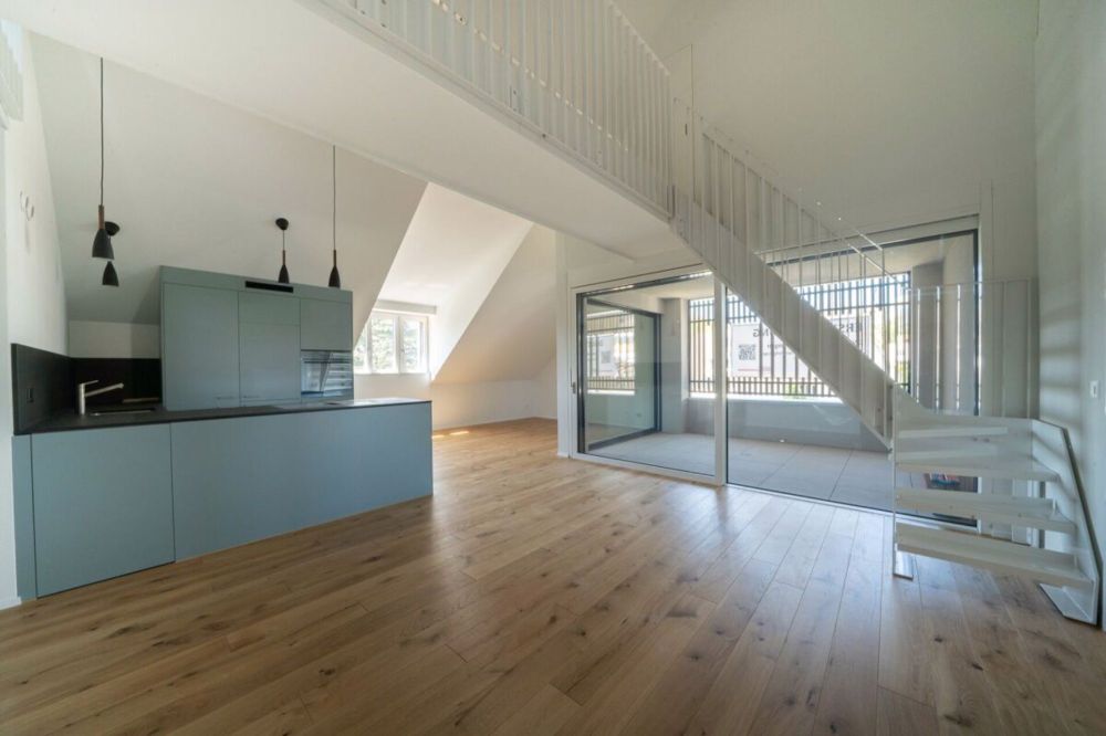 Erstvermietung: Neubau MFH mit 6 stilvollen Mietwohnungen am Bach - Weitere Wohnungen: \n\n3.5-Zimmer Dachgeschoss