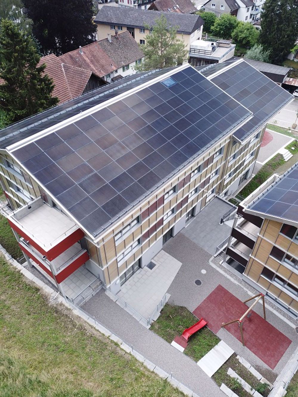 Attraktive Singlewohnung im "Zentrum Tobel - Aussenansicht Liegenschaft - Luftaufnahme